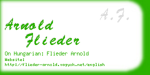 arnold flieder business card